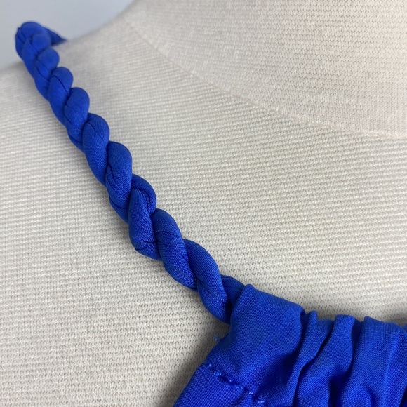 Rachel Roy Blue Drop Waist Halter Mini Dress - Picture 3 of 12